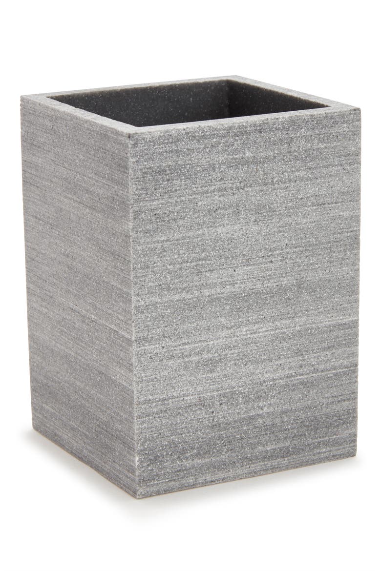 Faux Slate Bath Tumbler, Main, color, GREY
