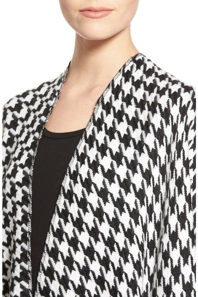 Capelli of New York Houndstooth Cape, Alternate, color, BLACK