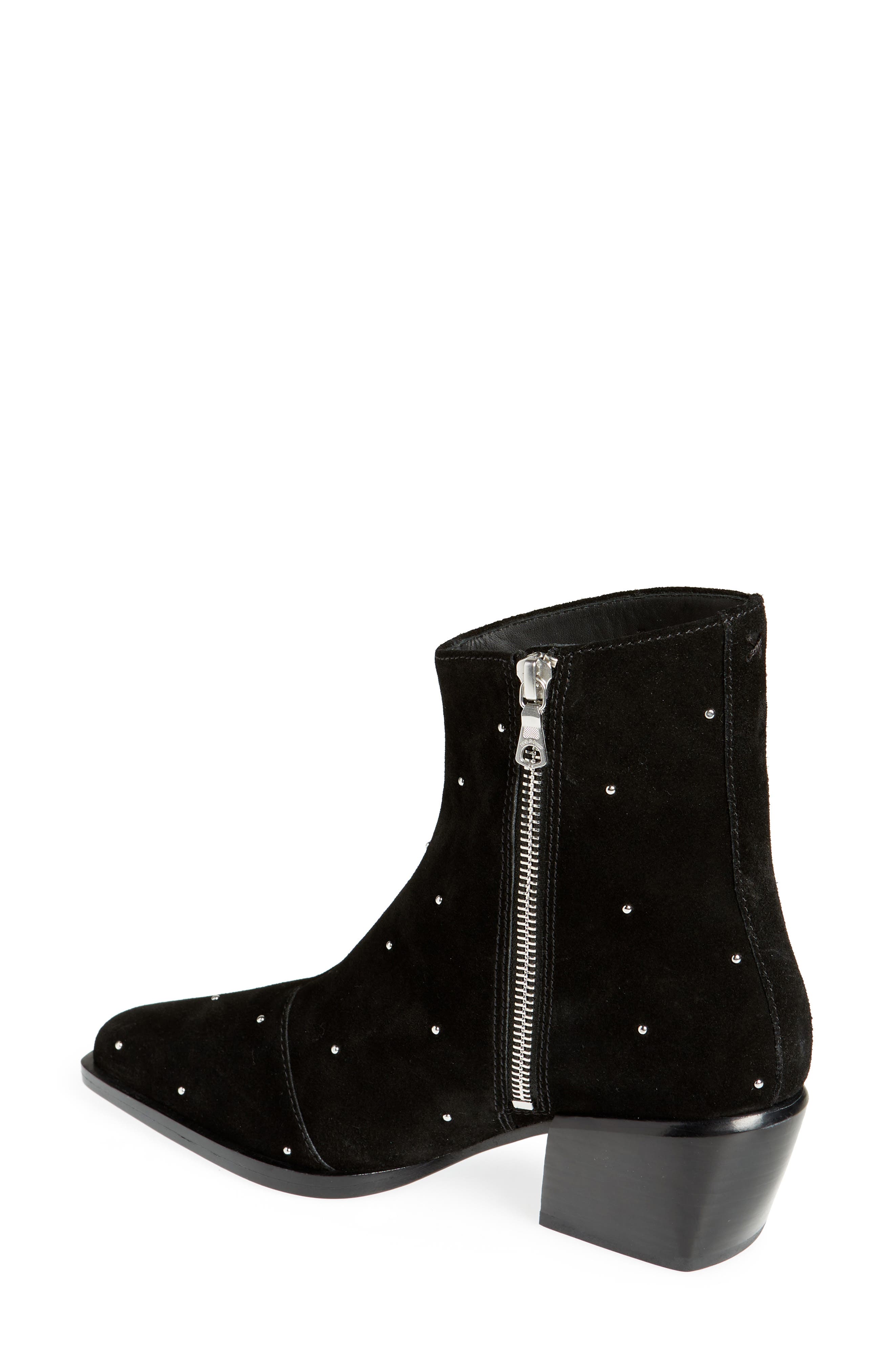 rag & bone Joni Block Heel Bootie, Alternate, color, Blksd