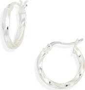 ARGENTO VIVO Small Twisted Hoop Earrings
