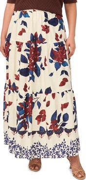 Halogen® Tiered Midi Skirt