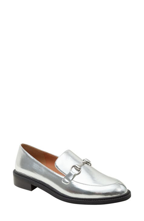 NWOT B P Loafers SILVER METALLIC hotsell FAUX LEATHER NORDSTROM Sz 9 1/2