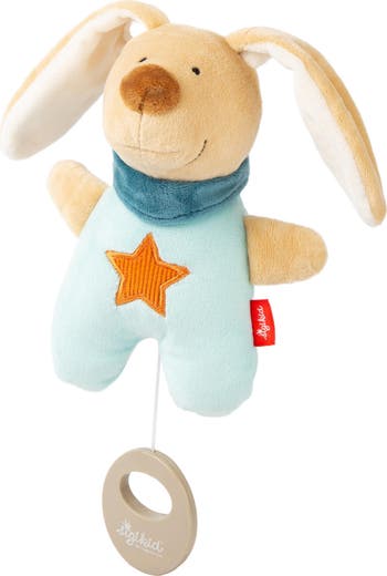Sigikid 42590 Mini Cane Cuddly Gadgets | Peluche Da Taschino Per Bambini, 14cm, Beige/Marrone
