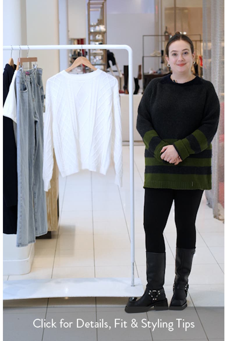 Jessy Oversize Cotton Cable Stitch Sweater video
