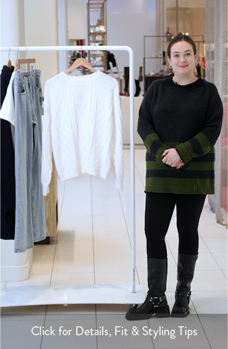 Jessy Oversize Cotton Cable Stitch Sweater, sales video thumbnail