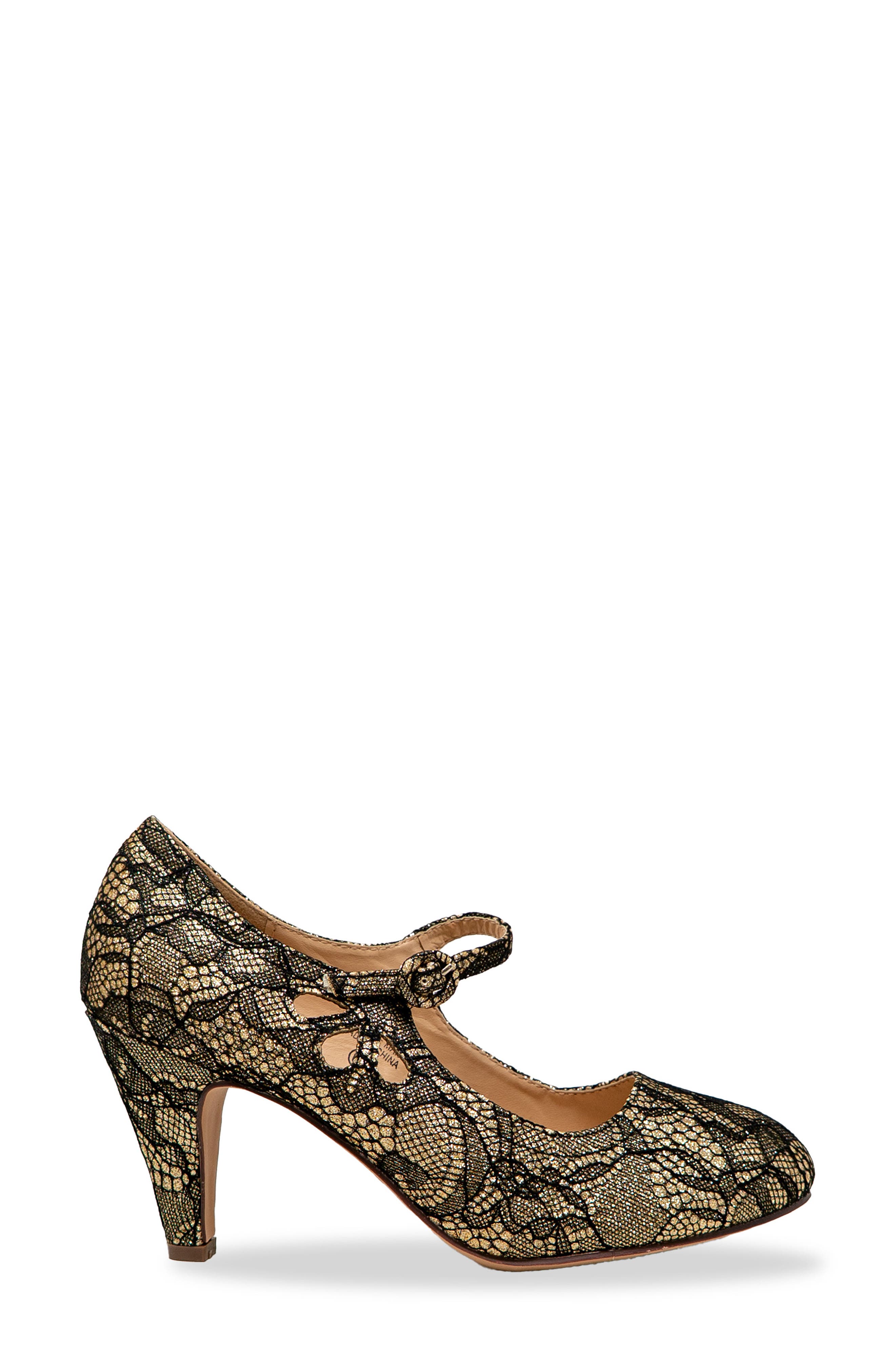 Cutout Pump, Alternate, color, GOLD LACE
