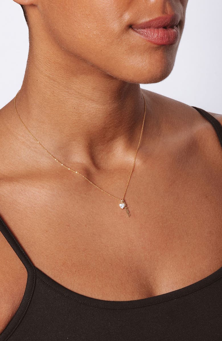 Set & Stones Vivienne Mama Pendant Necklace, Alternate, color, Gold