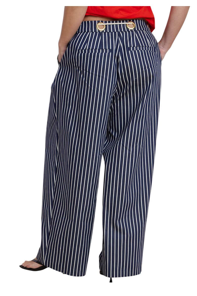 Striped Pant With Rope Belt, Alternate, color, NAVY STRIPE