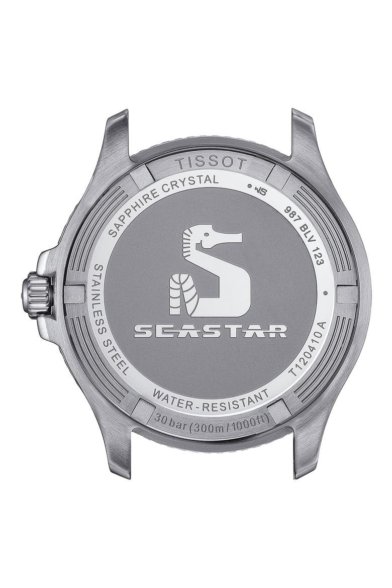 Seastar 1000 Bracelet Watch, 40mm, Alternate, color, BLACK