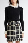 Valentino Garavani Ruffle Cuff Cable Cashmere Sweater