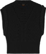 BOSS Orange Fastina Cable Stitch Sleeveless Sweater