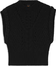 BOSS Orange Fastina Cable Stitch Sleeveless Sweater