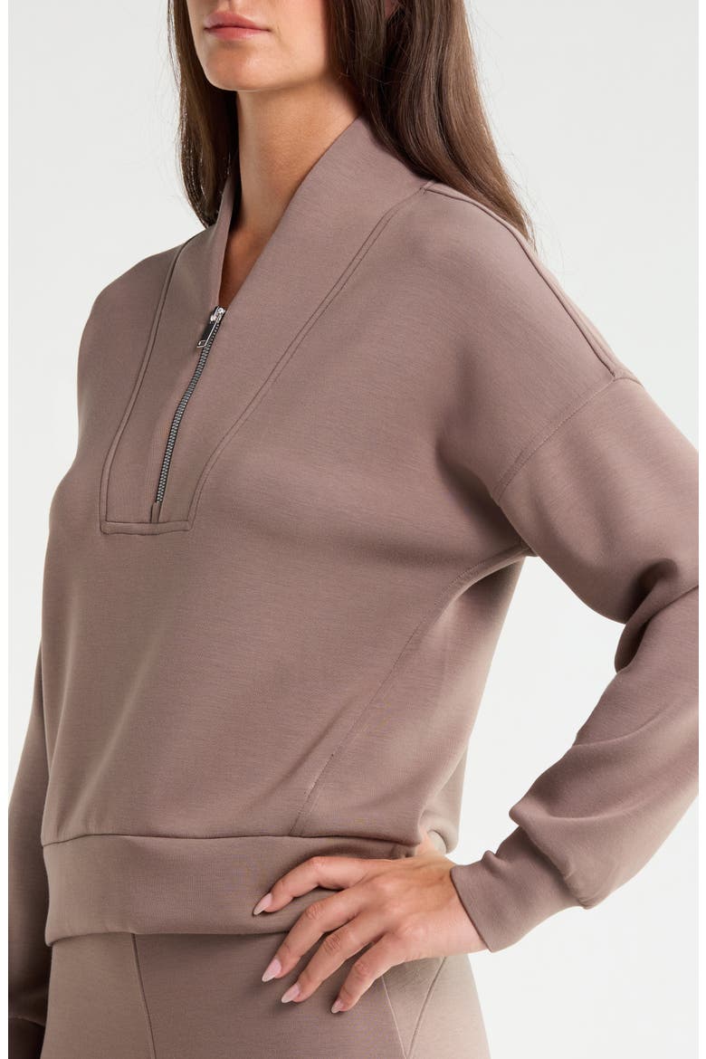 AirEssentials Shawl Collar Quarter Zip Sweatshirt, Alternate, color, IRONSTONE