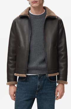 Men's Brown Lambskin Leather Jacket With Quilting #MA5501QN – Jamin