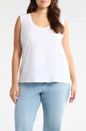 Eileen Fisher Scoop Neck Organic Cotton Tank
