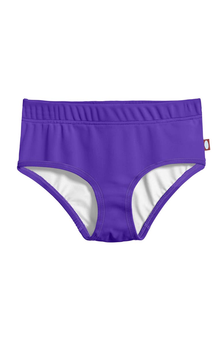 Girls Extra-Coverage UPF 50+ Lined Swim Briefs, Main, color, Purple