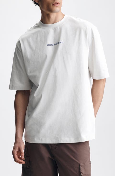 Loose Fit Water Tower Cotton Graphic T-Shirt