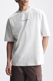 Brooklyn Industries Loose Fit Water Tower Cotton Graphic T-Shirt