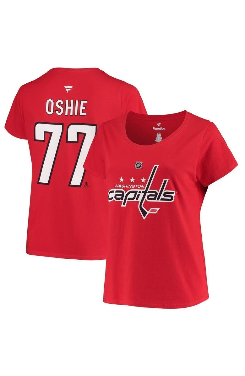 FANATICS Women's Fanatics Branded TJ Oshie Red Washington Capitals Plus Size Name & Number Scoop Neck T-Shirt, Main, color, 