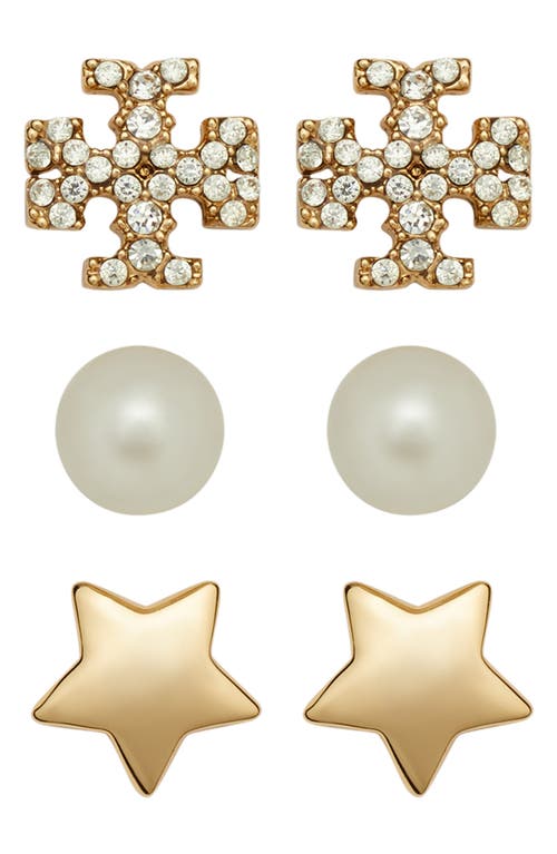 Tory Burch Kira Set Of 3 Stud Earrings
