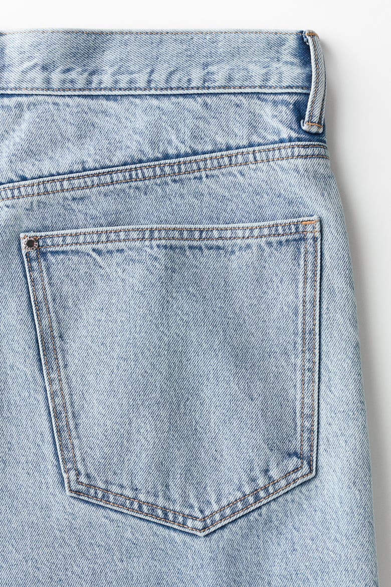 Baggy Denim Shorts, Alternate, color, Light denim blue