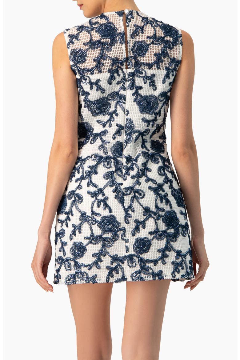 Sleeveless Embroidered A-Line Dress, Alternate, color, White