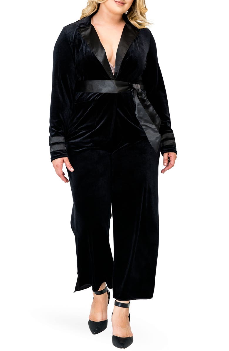 Standards & Practices Lottie Velvet & Satin Jacket, Alternate, color, 