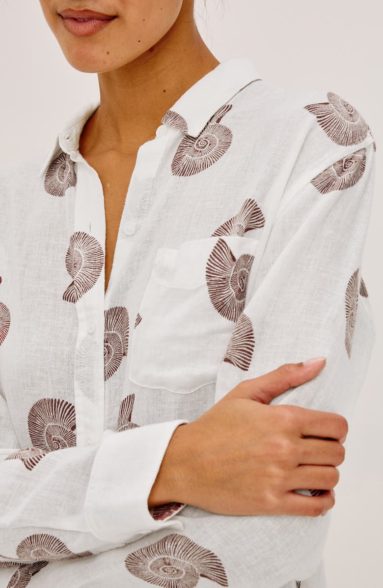 Rails Charli Seashell Print Button-Up Shirt, Alternate, color, 