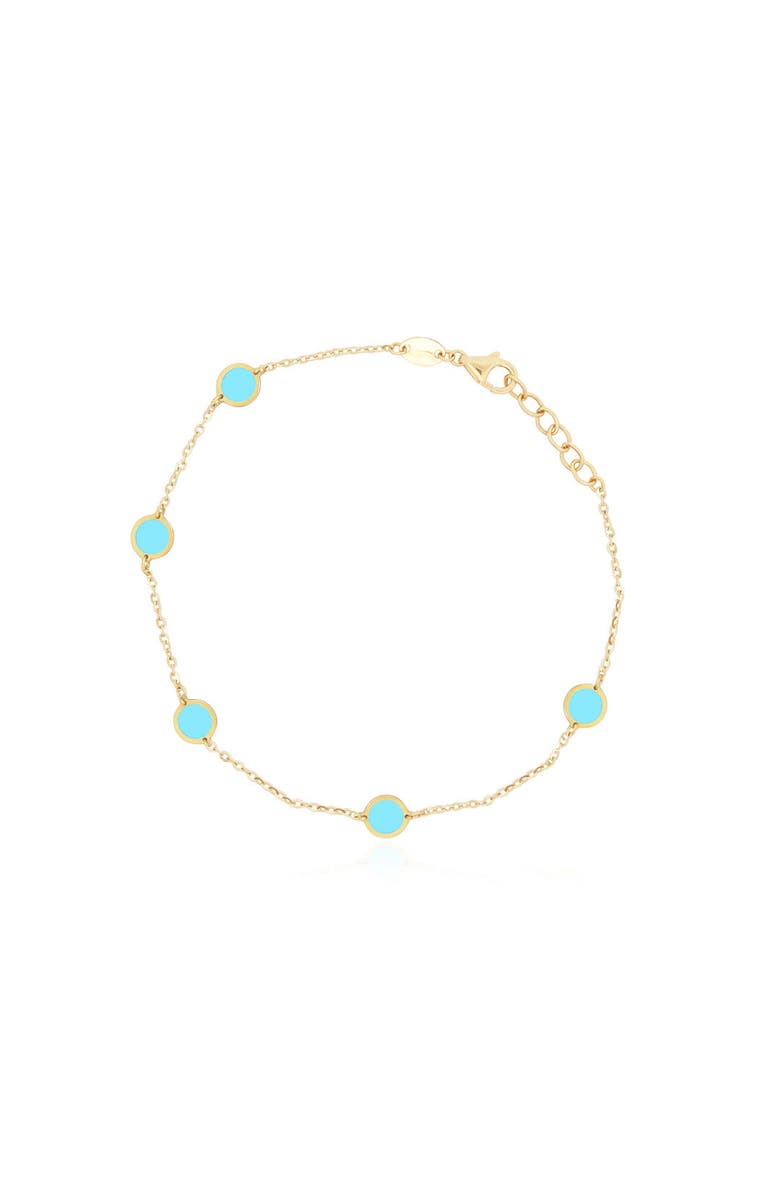 The Lovery Fine Jewelry Turquoise Bubble Chain Bracelet, Main, color, Turquoise