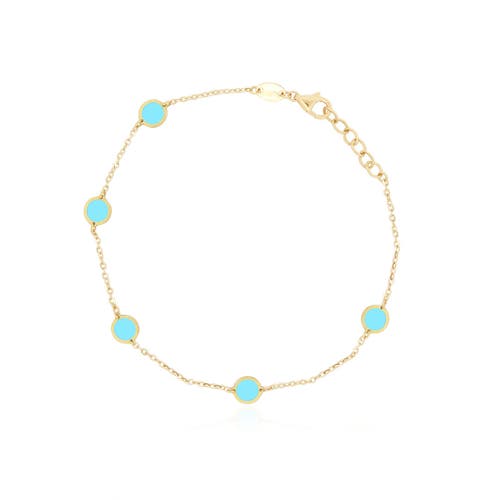 The Lovery Fine Jewelry Turquoise Bubble Chain Bracelet In Blue