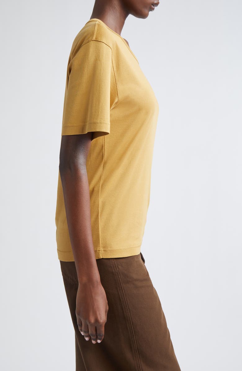 Lemaire Cotton Jersey Rib T-Shirt, Alternate, color, Ochre