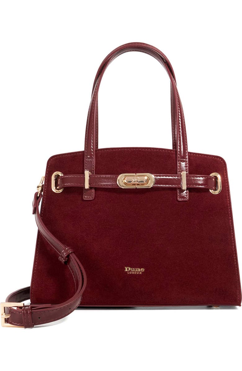 Dune London Dinidefine Tote, Main, color, Burgundy