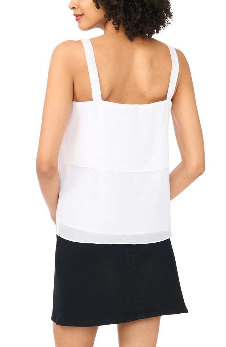 Vince Camuto Layered Tank, Alternate, color, Ultra White
