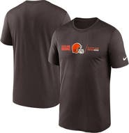 Nike Men's Nike Brown Cleveland Browns Horizontal Lockup Legend Performance T-Shirt