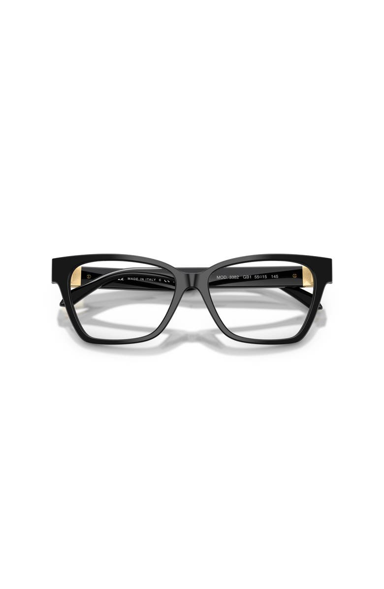 Versace 53mm Cat Eye optical glasses, Alternate, color, Black