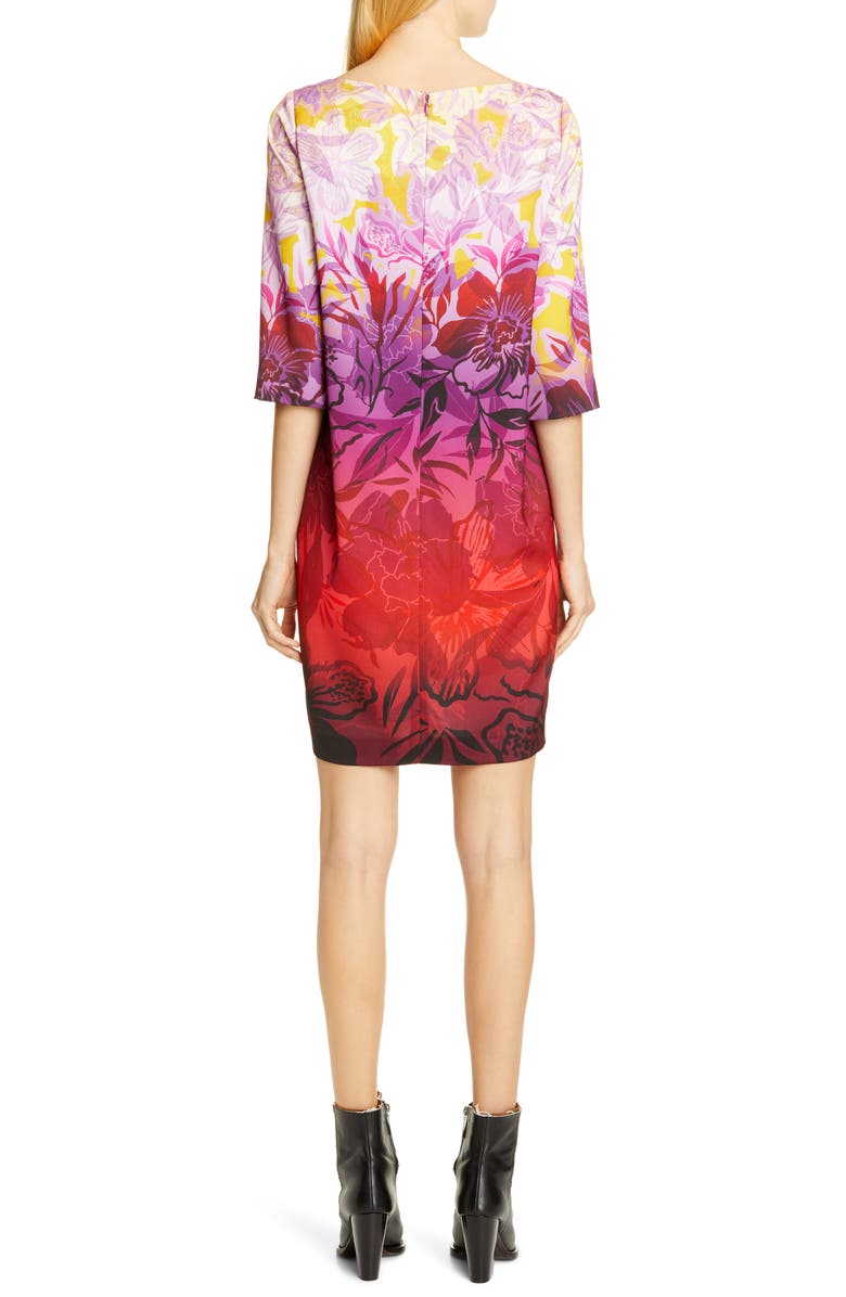 Fuzzi Dégradé Floral Shift Minidress, Alternate, color,