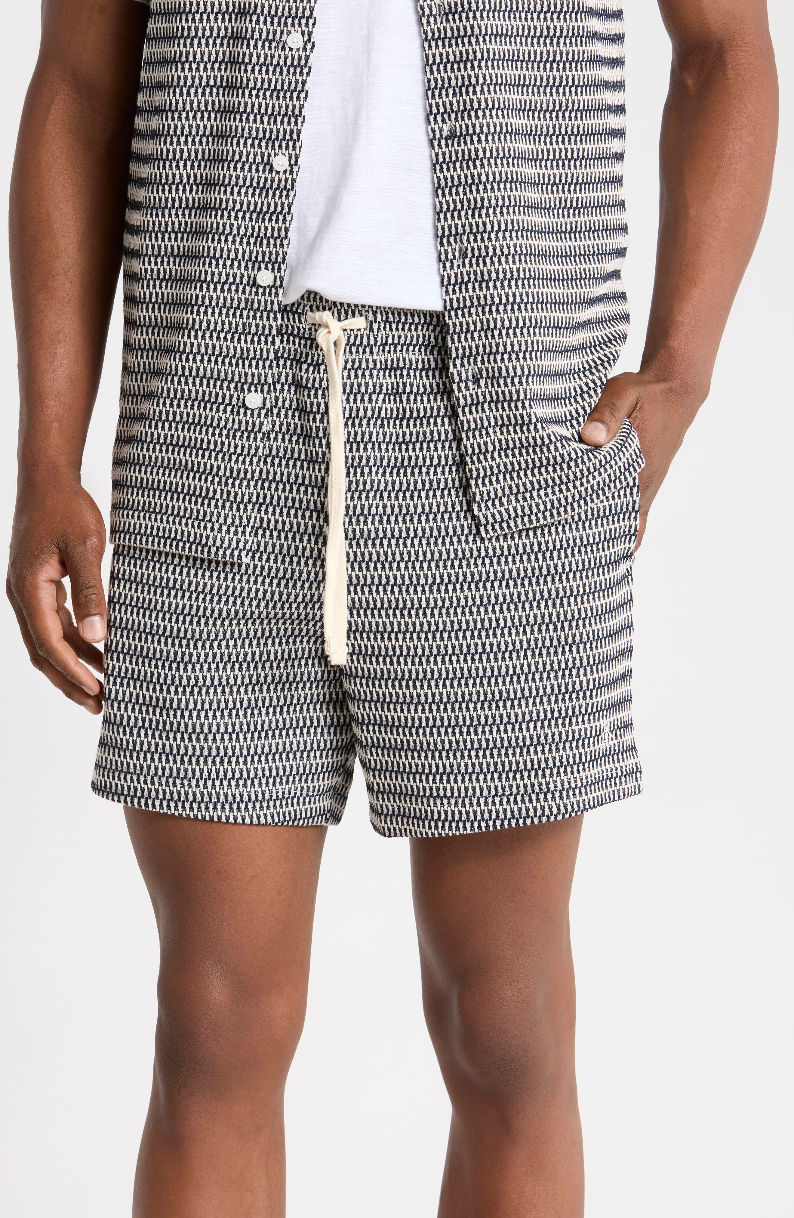 Crochet Stitch Drawstring Shorts