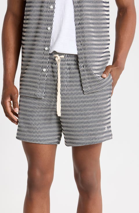 Crochet Stitch Drawstring Shorts