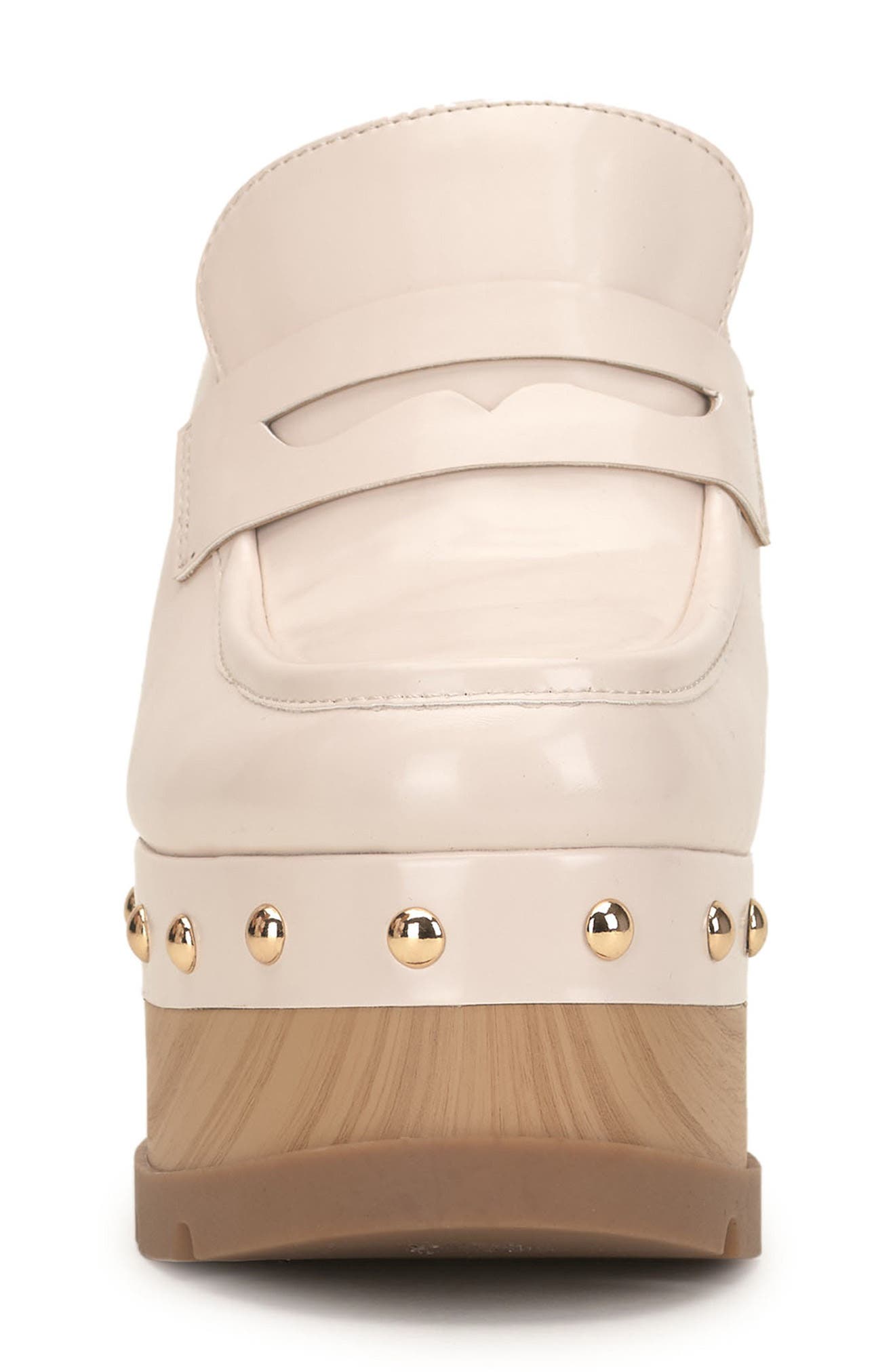 Hunyie Platform Loafer Clog, Alternate, color, CHALK