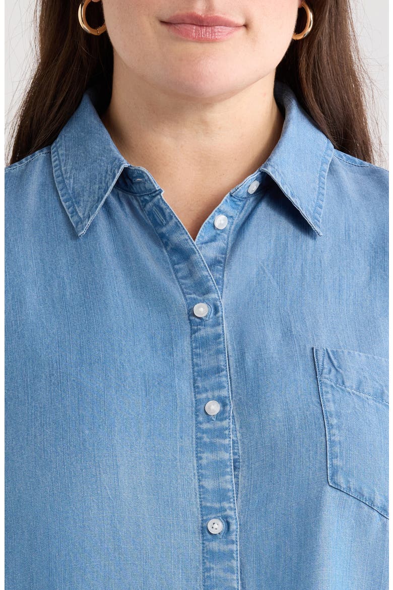 Long Sleeve Chambray Shirt, Alternate, color, MEDIUM WASH