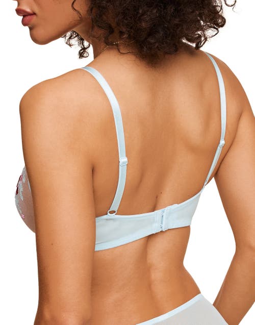 Shop Adore Me Levana Unlined Plunge Bra In Floral Blue