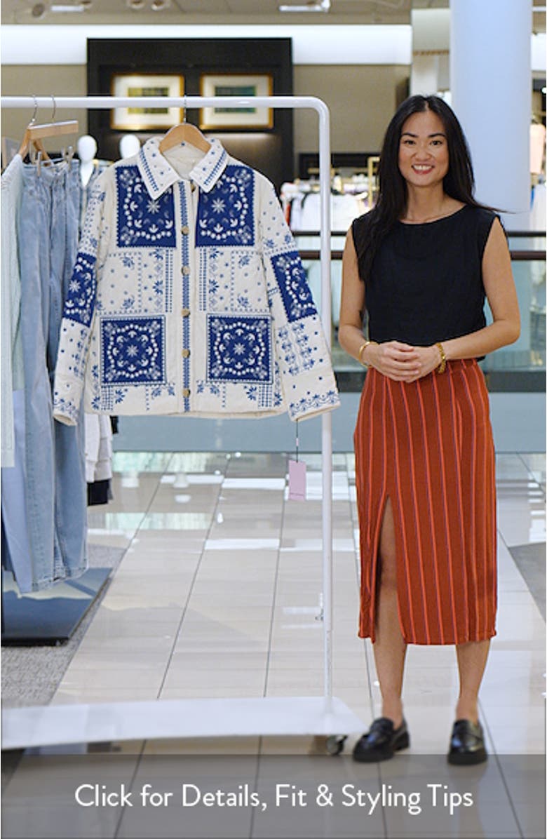 Patchwork Bandana Print Quilted Jacket, sales video thumbnail