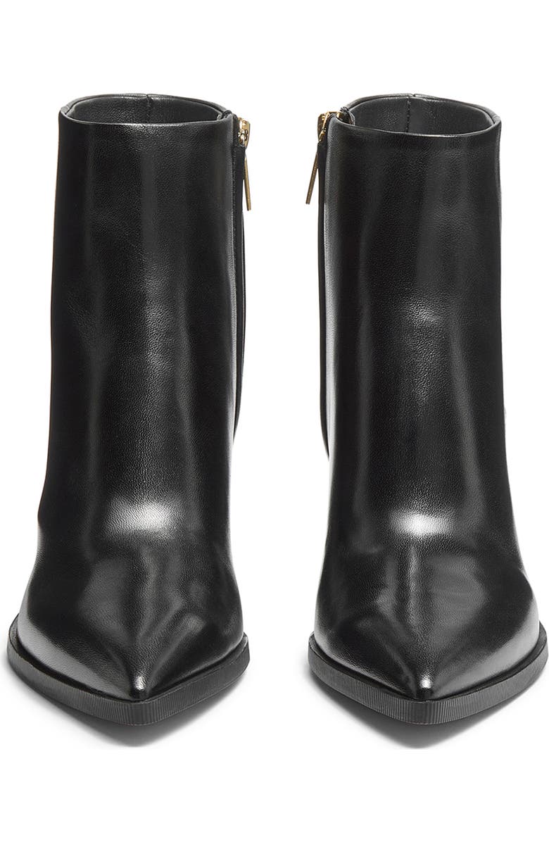 Santoni Women's Leather Mid-Heel Ankle Boot with Decorative Buckle, Alternate, color, Black