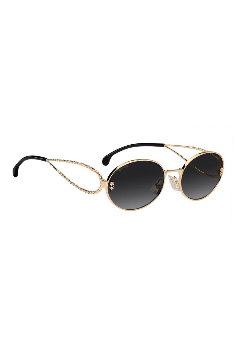 57mm Oval Sunglasses, Alternate, color, ROSE GOLD/ DARK GREY SF