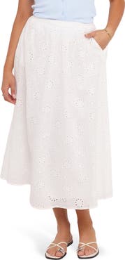 Petal & Pup Sinead Tiered Cotton Eyelet Maxi Skirt