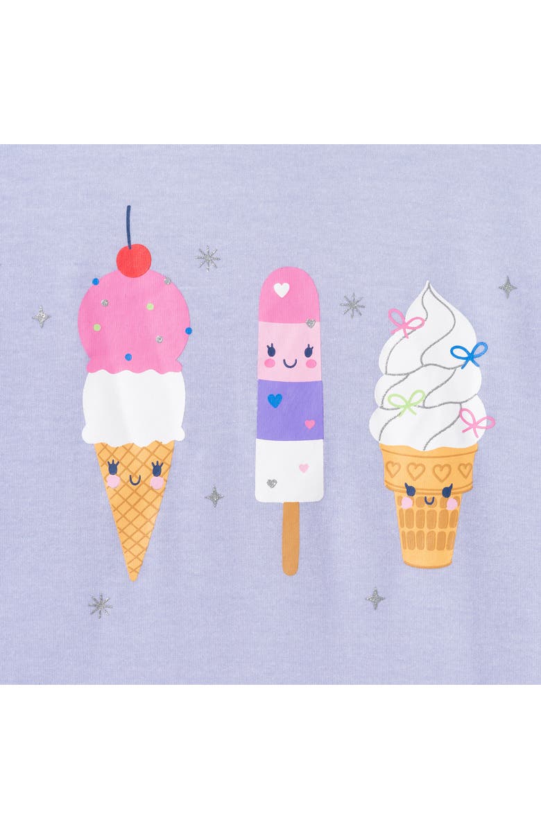 Andy & Evan Kids' Graphic Two-Piece Pajamas, Alternate, color, Purple Icecream