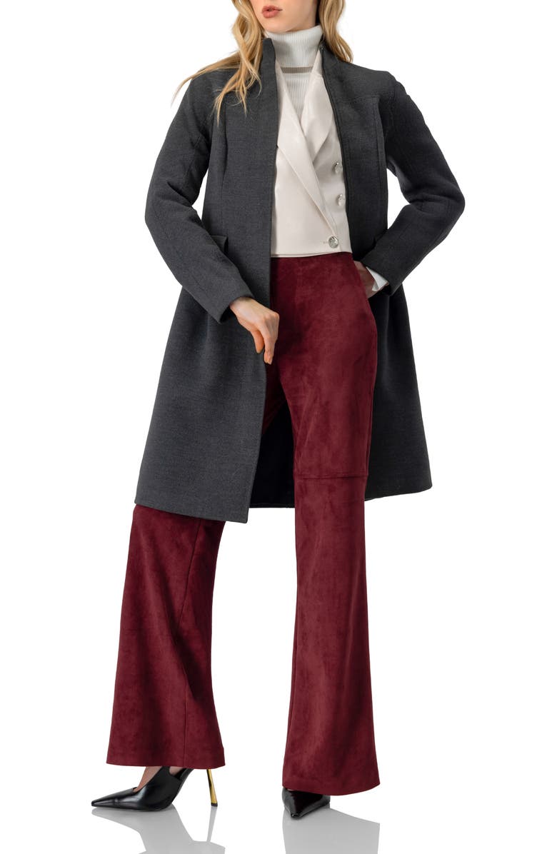 IVONNE Faun-Leather Double-Breasted Short Blazer, Alternate, color, Ivory