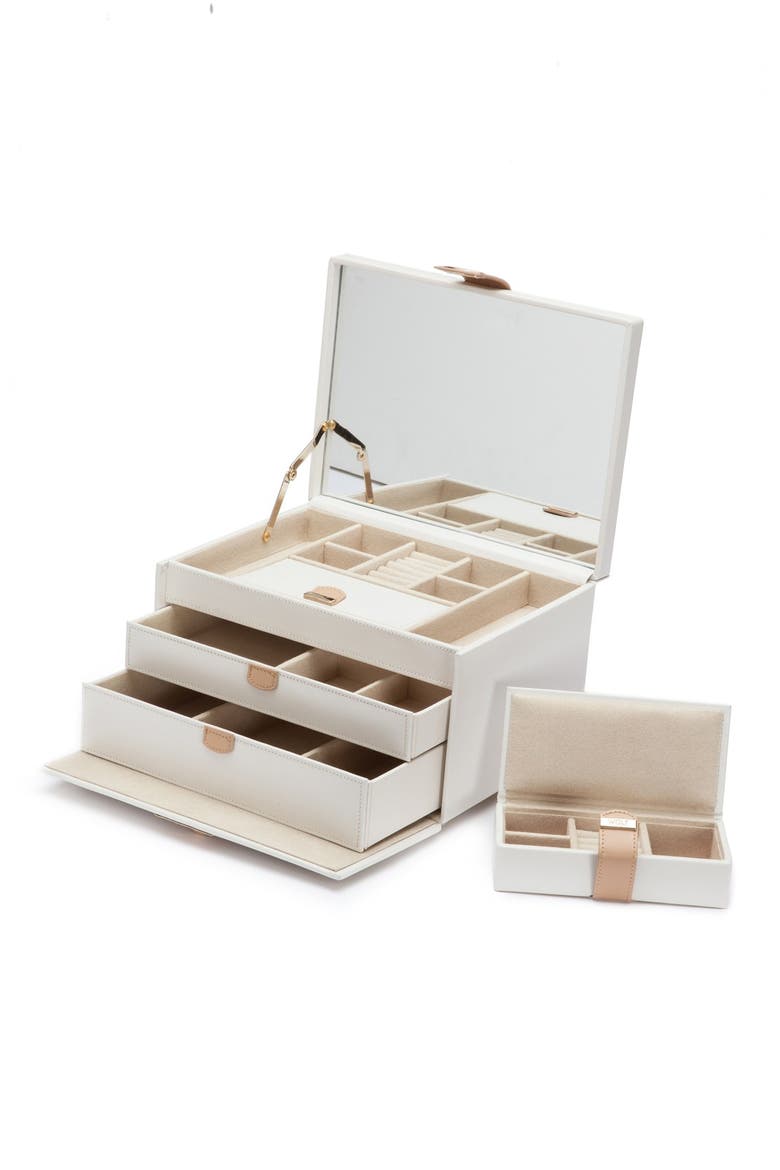 'Chloe' Jewelry Box, Main, color, CREAM