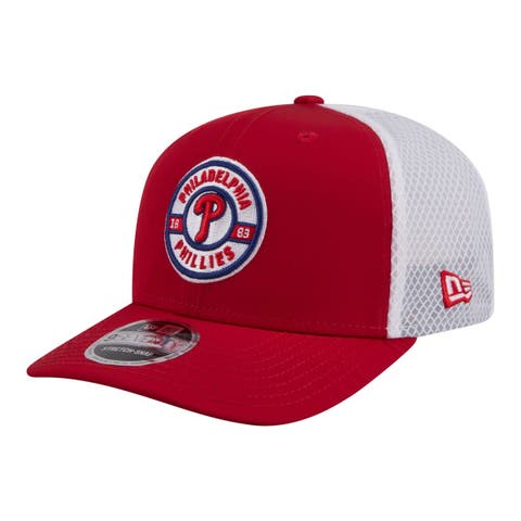 Men's New Era  Red Philadelphia Phillies Active 9SEVENTY Adjustable Trucker Hat