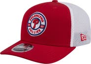 New Era Men's New Era Red Philadelphia Phillies Active 9SEVENTY Adjustable Trucker Hat
